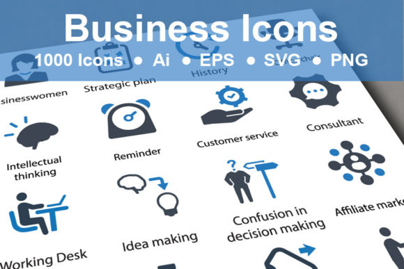 1000 Business Icons for Real-World Crafting Projects