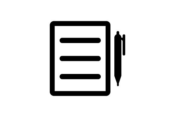 Agreement Paper Icon: A Versatile Graphic for Handmade Design Projects