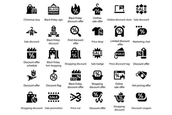 Black Friday Icons: A Practical Graphic Design Asset for Digital Sellers