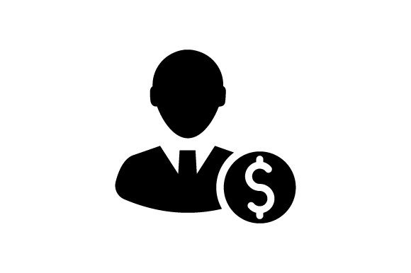 Business Investor Financial Advisor Icon for Handmade and Graphic Design