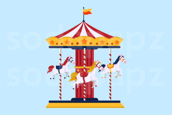 Carnival Fest - Carousel: A Playful Graphic Design Asset for Modern Content Publishing