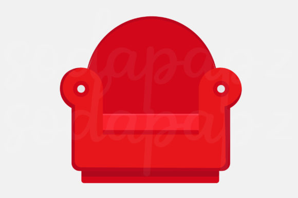 Classic Christmas - Red Sofa: A Holiday Icon for Graphic Design Projects