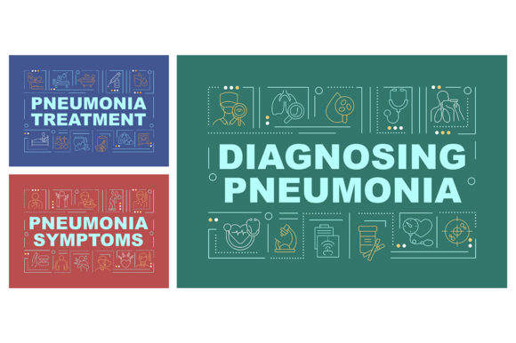 Diagnosing Pneumonia Concept Banner Set for Modern Branding