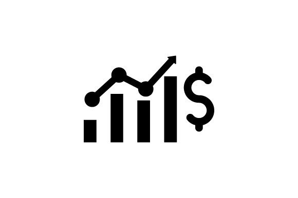 Earnings Report Business Statistics Icon: A Versatile Graphic for Crafters
