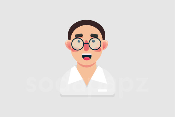 Family Character Icon - Boy Student for Commercial Graphics and Icons
