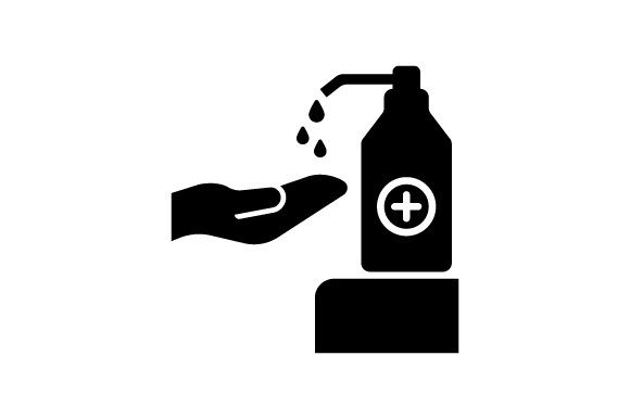 Hand Sanitizer Icon: A Versatile Graphic Design Asset for Modern Projects