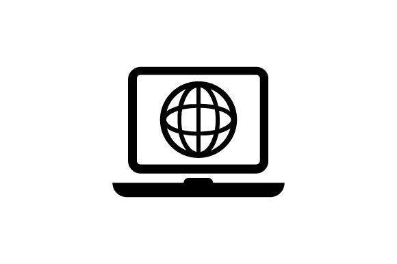 Laptop Web Browsing Icon Review for Embroidery Projects