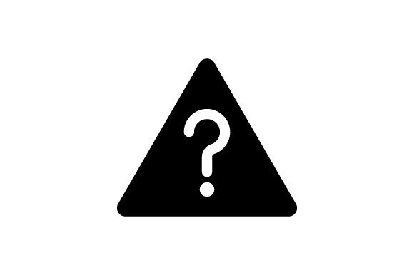 Question Mark in Warning Sign Icon for Modern Website and Editorial Design