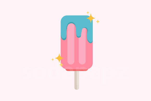 Sweet Deluxe Melted Popsicle Icon: A Versatile Graphic Design Asset for Modern Branding