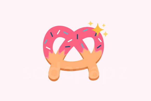 Sweet Deluxe Strawberry Pretzel Icon for Real Crafting Projects