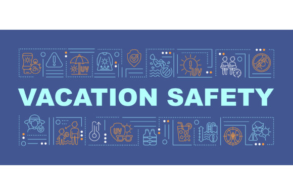 Vacation Safety Word Banner: A Graphic Template for Bold Branding